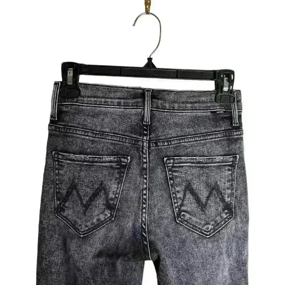 Mother The Insider Crop Step Fray Jeans in Train Stop Size 24 NWOT - Picture 6 of 11